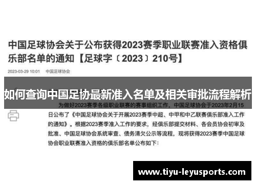 如何查询中国足协最新准入名单及相关审批流程解析